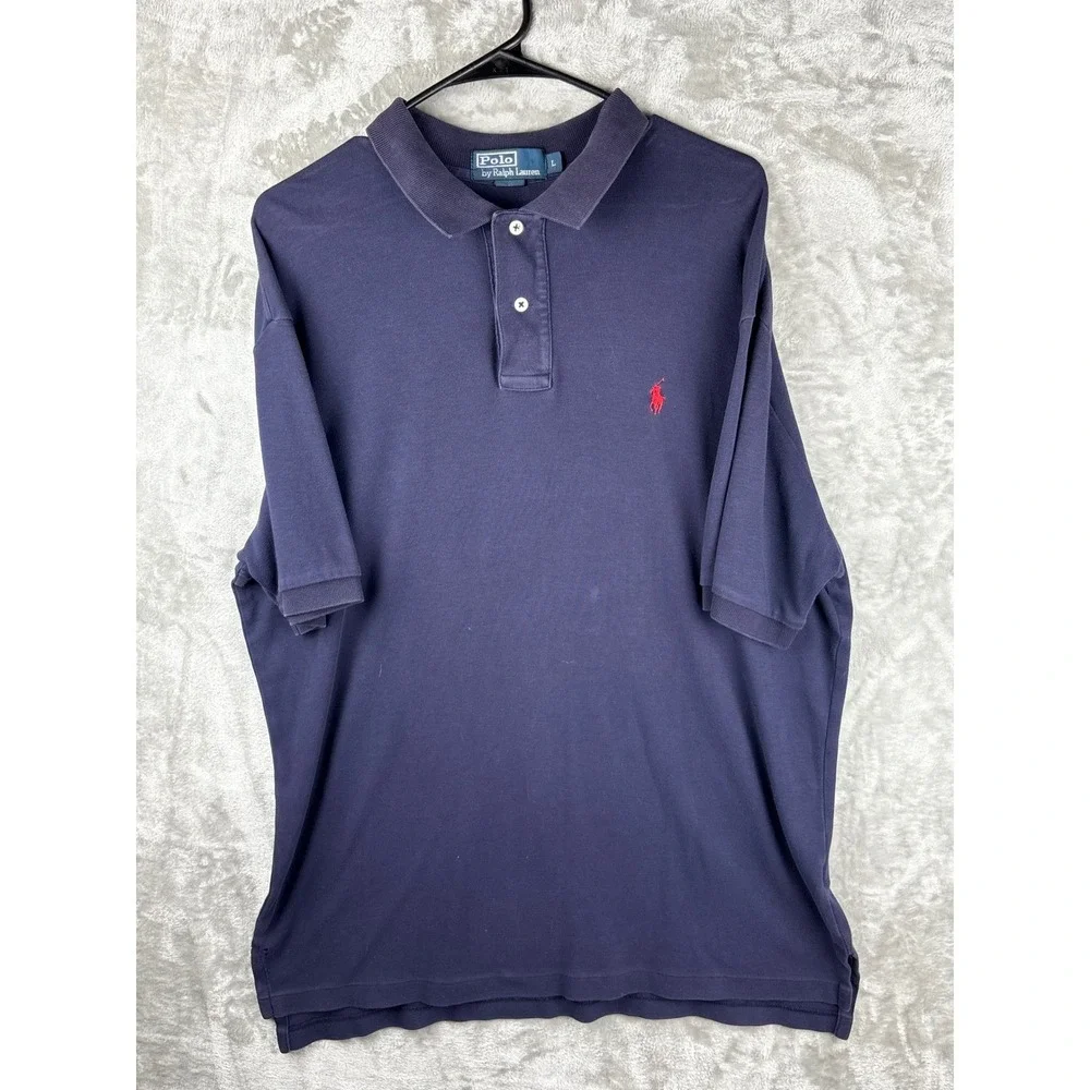 Polo Ralph Lauren Mens Polo Shirt L Purple Preppy Old Money Classic Fit Red Pony